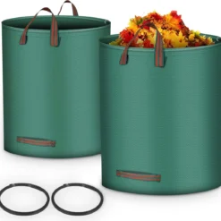 Goliving Tuinafvalzak - Set Van 2- Tuinafvalzakken Opvouwbaar - Tuinzak - Tuinafvalemmer - 2x 280 Liter - Groen