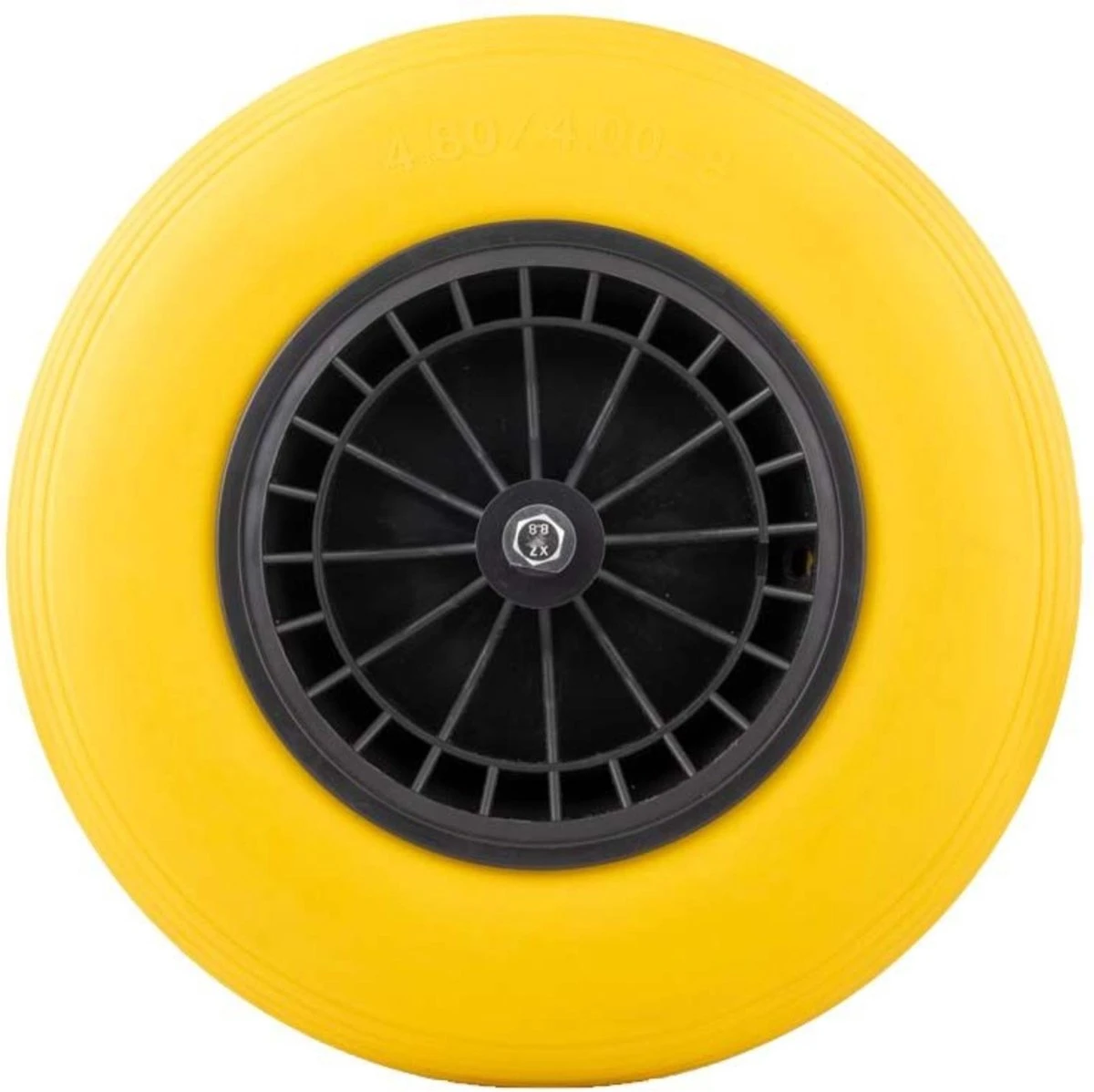 Merkloos Anti Lek Kruiwagenwiel 4.80/4.00-8 | Met As | Geel 3 Merkloos Anti Lek Kruiwagenwiel 4.80/4.00-8 | Met As | Geel - Afbeelding 3