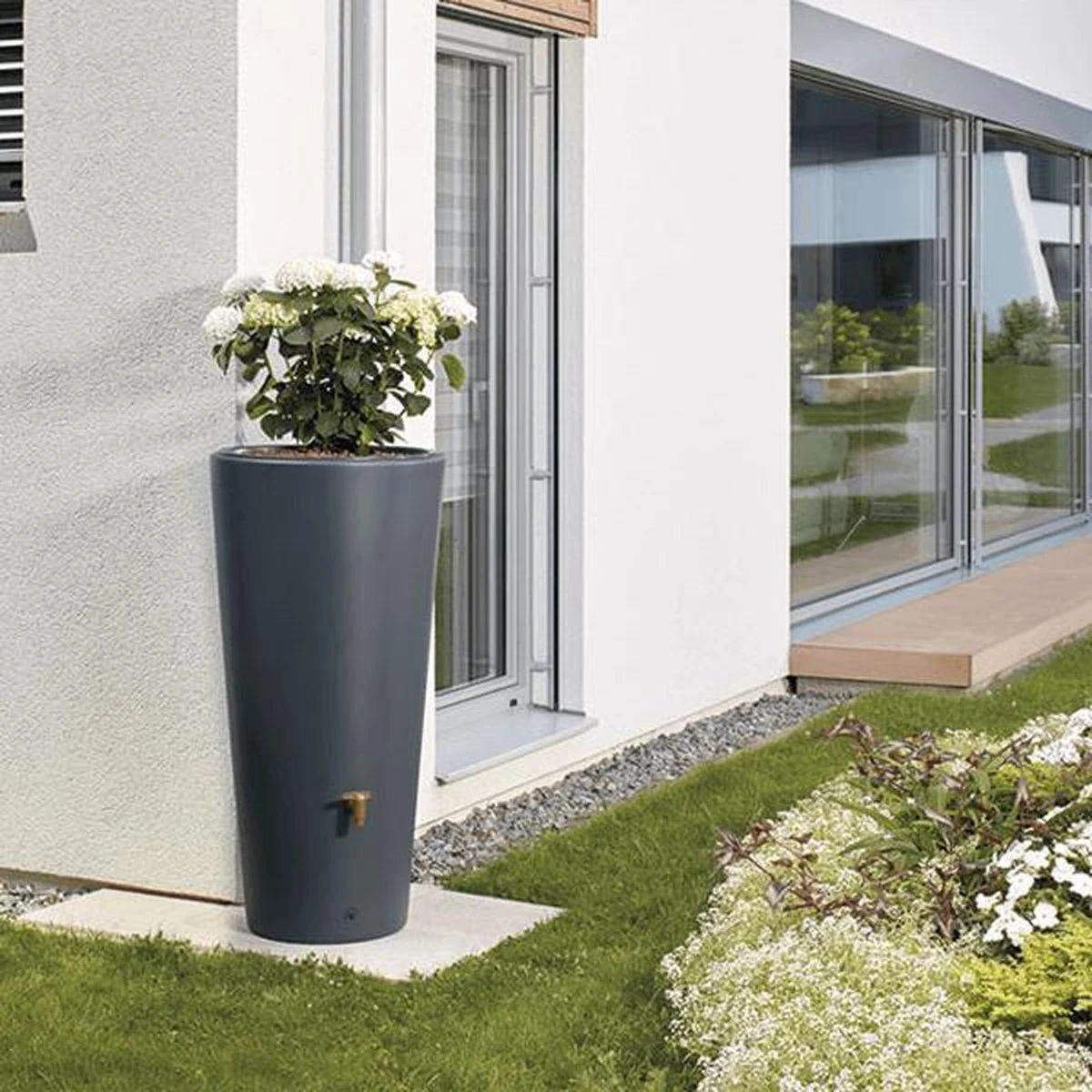 Garantia 2in1 Regenton - VASO - 220 Liter - Antraciet 4 Garantia 2in1 Regenton - VASO - 220 Liter - Antraciet - Afbeelding 4