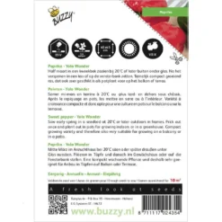 Buzzy Zaden Paprika Yolo Wonder -Planten Zorg Verkoop 1200x1200 38