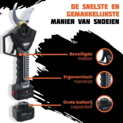 Reichlër® Elektrische Snoeischaar - 40 Mm Snijdiameter - 2x Accu - Anti-cut Functie - Heggenschaar - Takkenschaar - Zwart 9 Reichlër® Elektrische Snoeischaar - 40 Mm Snijdiameter - 2x Accu - Anti-cut Functie - Heggenschaar - Takkenschaar - Zwart -Planten Zorg Verkoop 1200x1200 540
