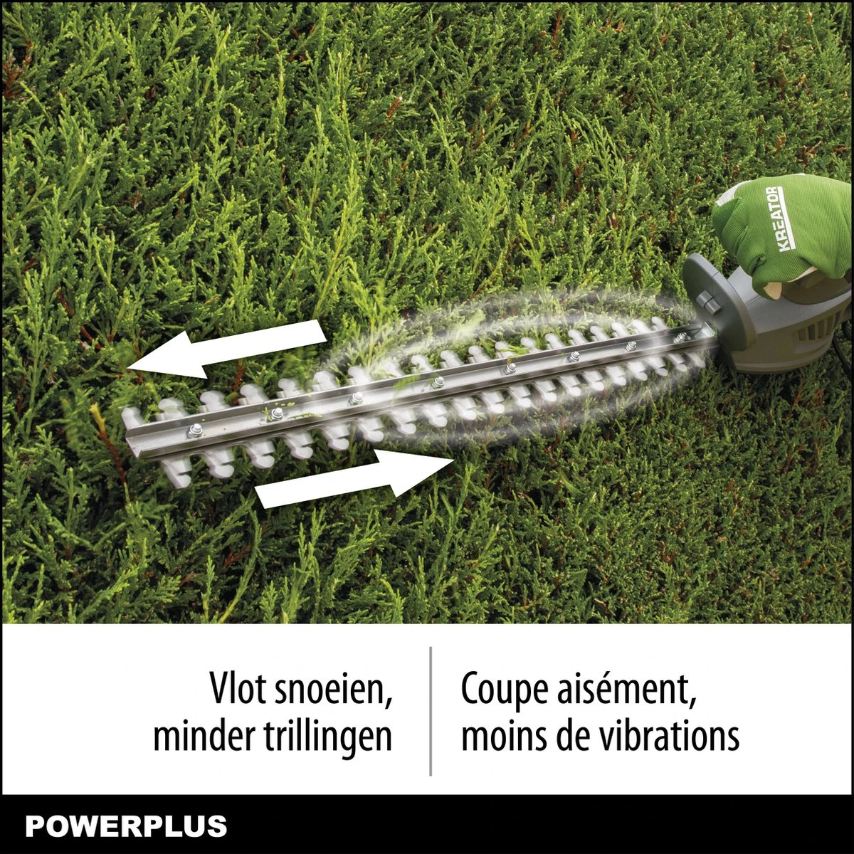 Powerplus POWEG40100 Elektrische Heggenschaar - 550W - Snoeien En Knippen - Zwaardlengte 560mm - Mesafstand 16mm - Haagschaar Voor Tuinonderhoud 2 Powerplus POWEG40100 Elektrische Heggenschaar - 550W - Snoeien En Knippen - Zwaardlengte 560mm - Mesafstand 16mm - Haagschaar Voor Tuinonderhoud - Afbeelding 2