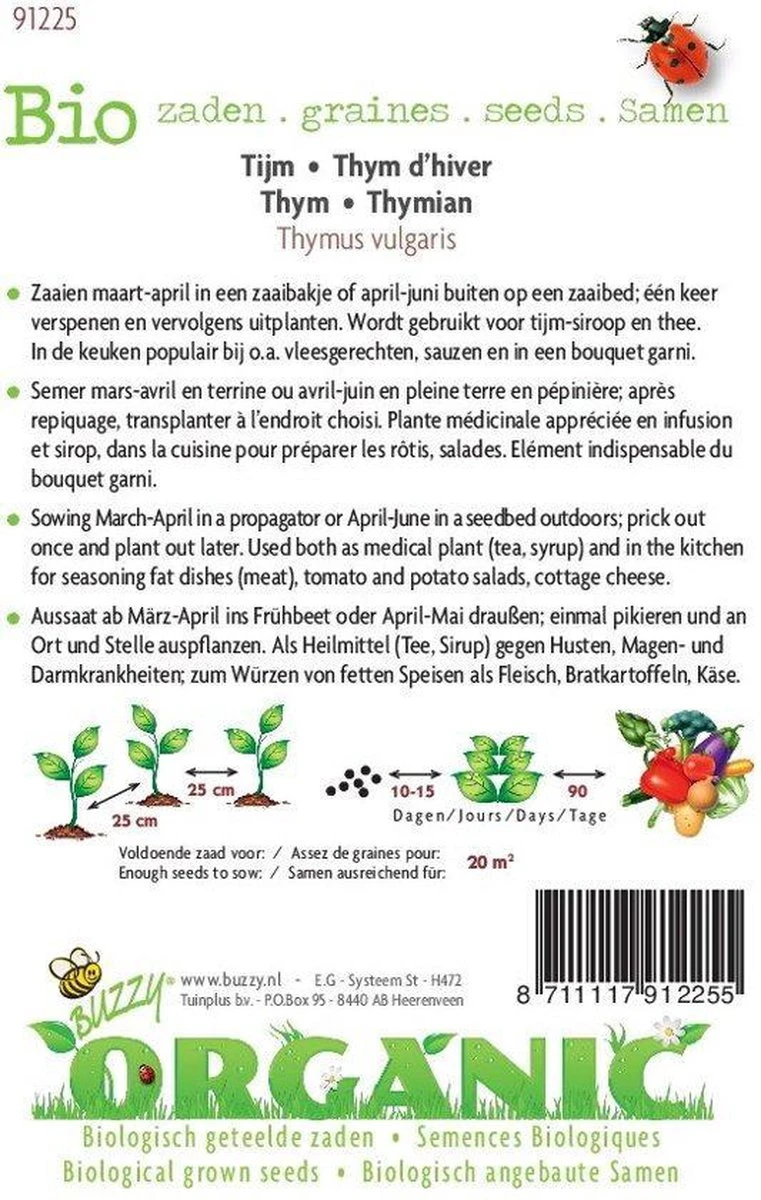 Buzzy® Organic - Tijm (BIO) 4 Buzzy® Organic - Tijm (BIO) - Afbeelding 4