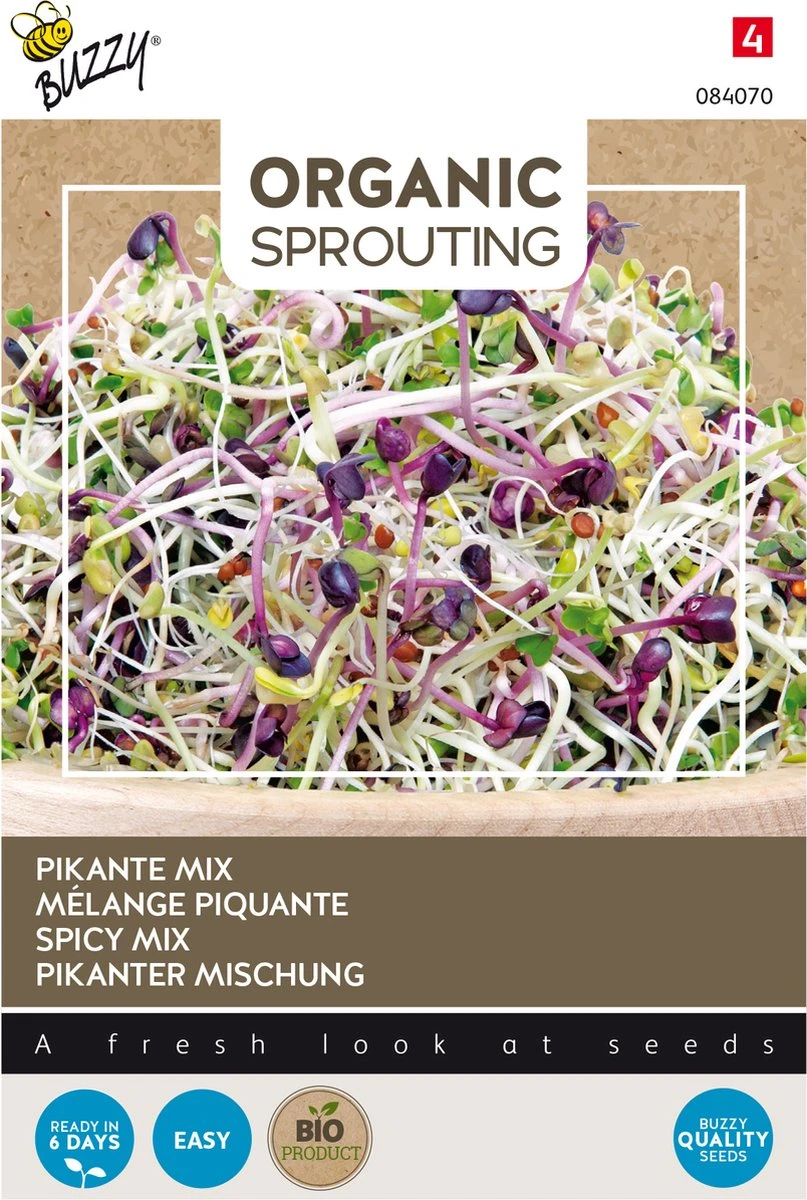 Buzzy® Organic Sprouting Salademengsel Pikant (BIO) 2 Buzzy® Organic Sprouting Salademengsel Pikant (BIO) - Afbeelding 2