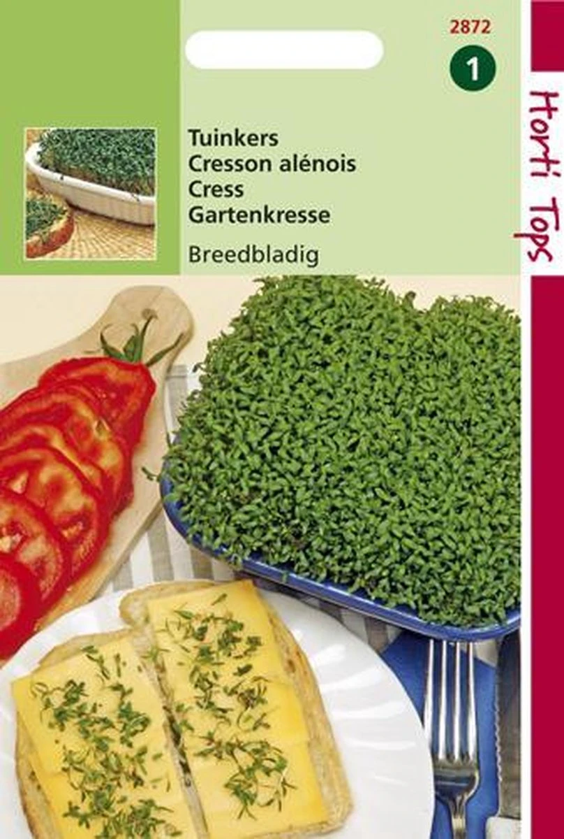 Hortitops Zaden - Tuinkers Grootbladige (Breedbladige) 1 Hortitops Zaden - Tuinkers Grootbladige (Breedbladige)