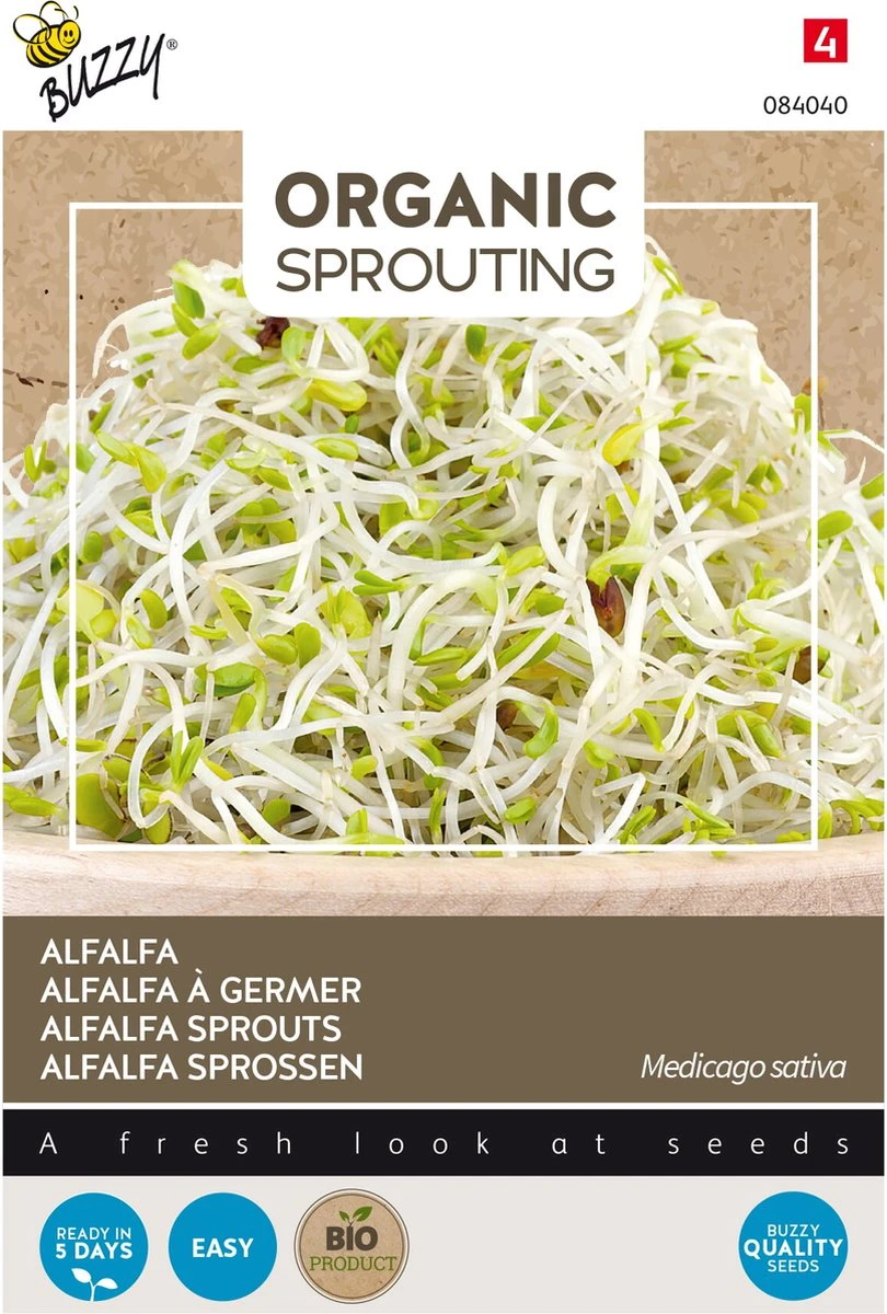 Buzzy® Organic Sprouting Alfalfa (BIO) 2 Buzzy® Organic Sprouting Alfalfa (BIO) - Afbeelding 2
