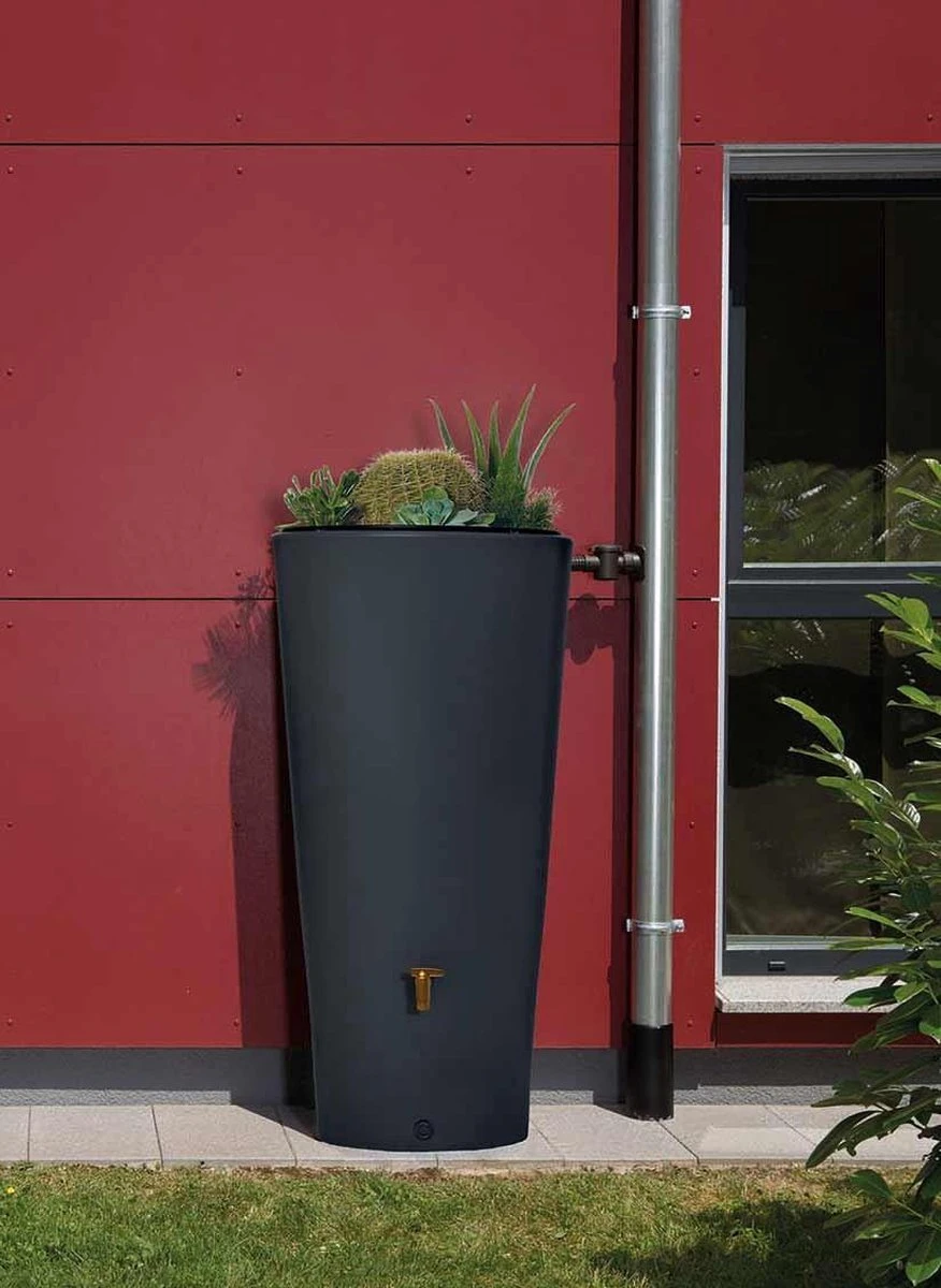 Garantia 2in1 Regenton - VASO - 220 Liter - Antraciet 2 Garantia 2in1 Regenton - VASO - 220 Liter - Antraciet - Afbeelding 2