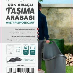 Kruiwagen Met Wielen Antraciet Tuintrolley Shoppingkar Bolderkar Max 50kg -Planten Zorg Verkoop 907x1200 2