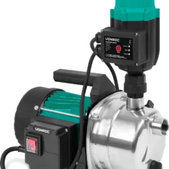 VONROC Hydrofoorpomp / Automatische Pomp - 1000W - 3500l/h - Met Drukschakelaar - Droogloopbeveiliging - Voor Besproeien En Huishoudwater